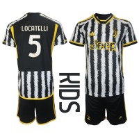 Juventus Manuel Locatelli #5 Hjemmedraktsett Barn 2023-24 Kortermet (+ Korte bukser)